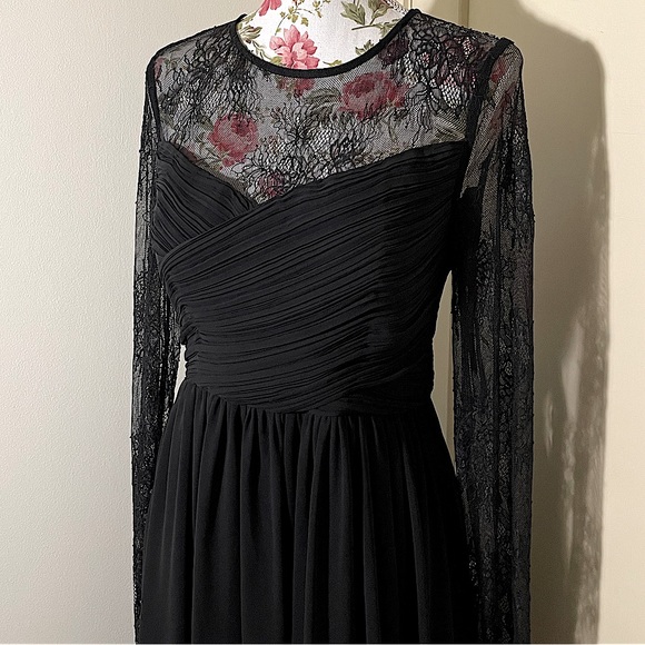 FOREVER NEW | Lilly Lace Soft Prom Dress | Black | Size 14 - Picture 12 of 16